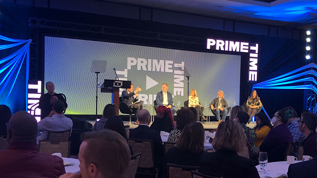 a photo of the panel at Prime Time 2023 featuring Michael Macmillan