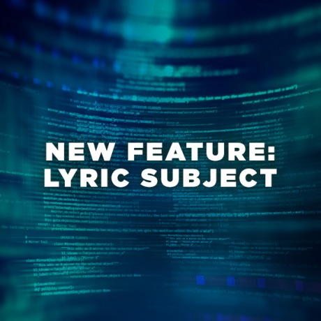 Website Feature - Lyric Subject Filter
