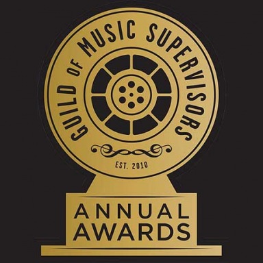 The logo of the guild of music supervisors awards