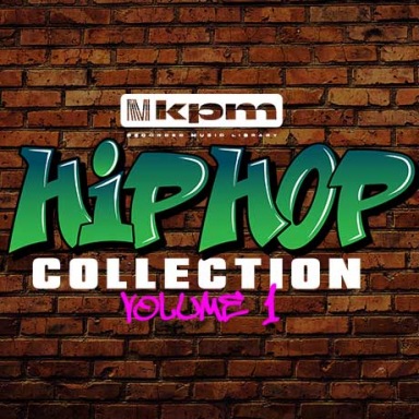 A logo for the KPM Hip-Hop Collection Volume 1